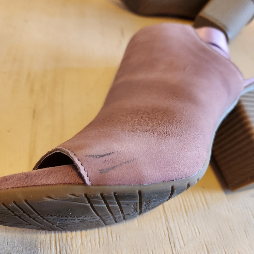 Kenneth Cole Reaction Women's Leather Fridah Fly Open Toe Mauve Bootie - Size 8M - Picture 10 of 13